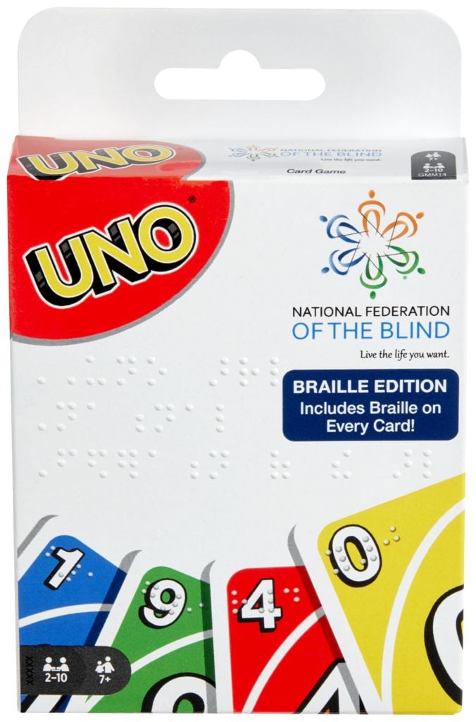 UNO Braille Edition card box